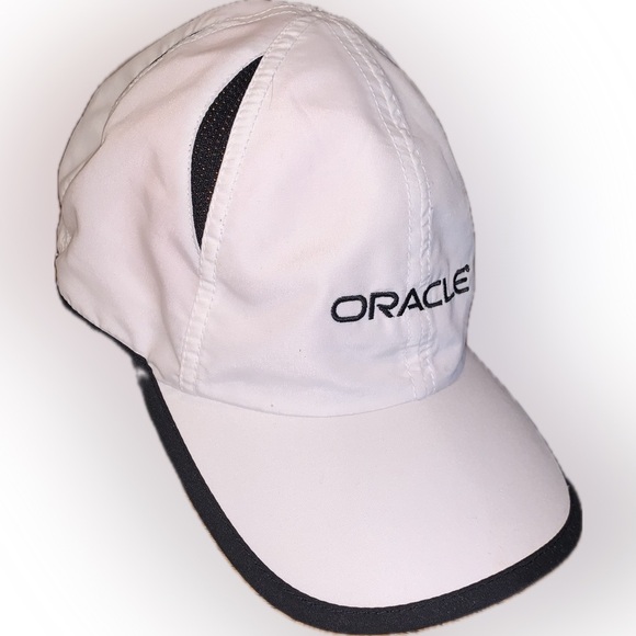 Oracle Racing White Black Cap Hat Mesh Inserts Adjustable Wicking Lightweight OS - Picture 5 of 9